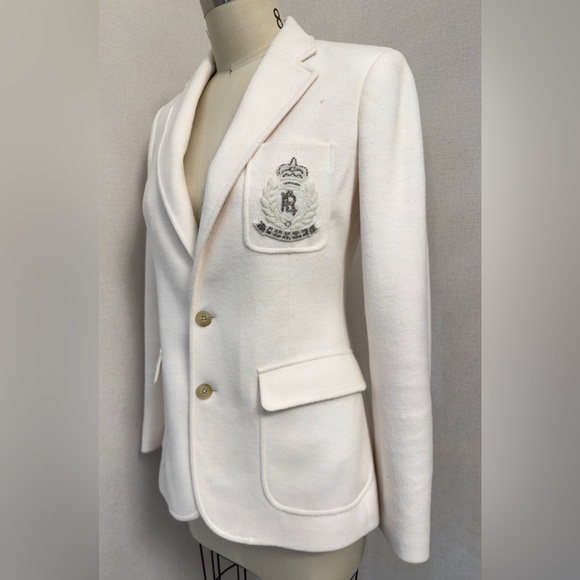 Polo Ralph Lauren Elegant White(cream)color Blazer with beaded embroidery Size 4 - Picture 3 of 17